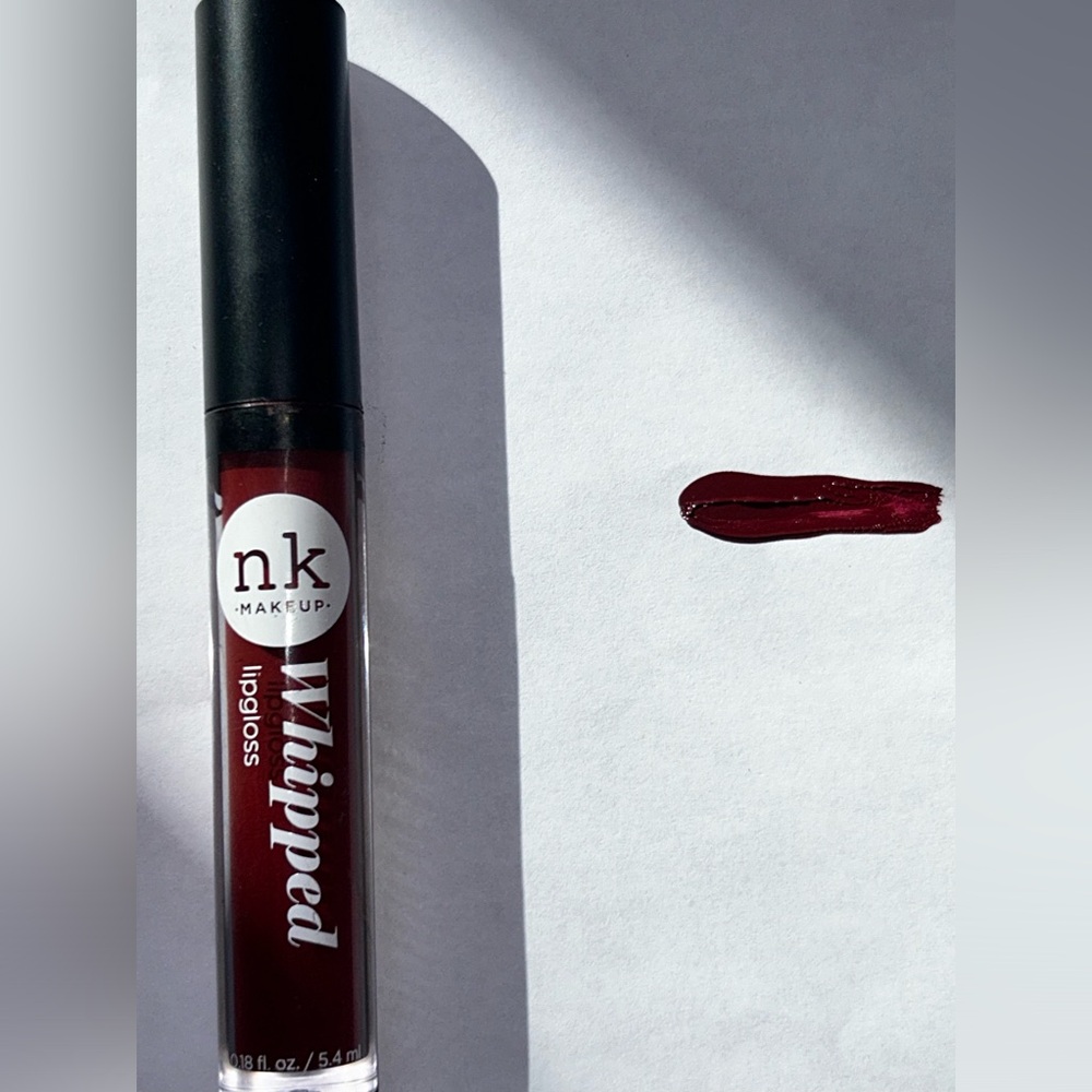 Dark red lip gloss
